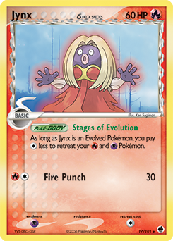 Jynx δ, Dragon Frontiers #17, Pokémon TCG card