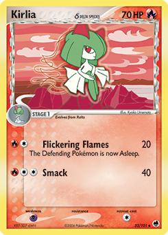 Kirlia δ, Dragon Frontiers #33, Pokémon TCG card