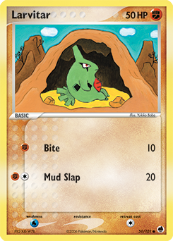 Larvitar, Dragon Frontiers #51, Pokémon TCG card