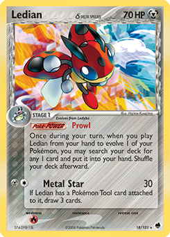 Ledian δ, Dragon Frontiers #18, Pokémon TCG card