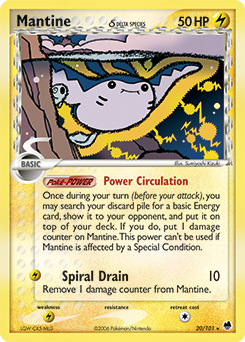 Mantine δ, Dragon Frontiers #20, Pokémon TCG card