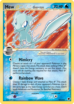 Mew ★ δ, Dragon Frontiers #101, Pokémon TCG card