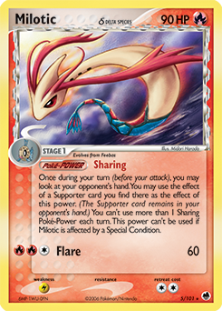 Milotic δ, Dragon Frontiers #5, Pokémon TCG card