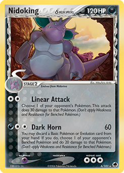 Nidoking δ, Dragon Frontiers #6, Pokémon TCG card