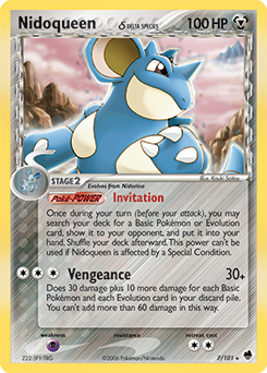 Nidoqueen δ, Dragon Frontiers #7, Pokémon TCG card