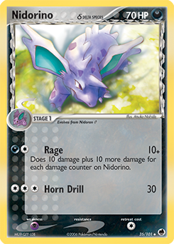 Nidorino δ, Dragon Frontiers #35, Pokémon TCG card