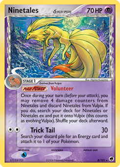 Ninetales δ, Dragon Frontiers #8, Pokémon TCG card