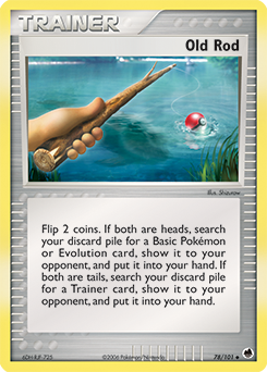 Old Rod, Dragon Frontiers #78, Pokémon TCG card