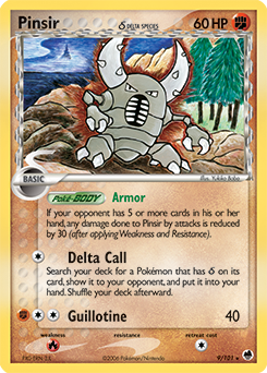 Pinsir δ, Dragon Frontiers #9, Pokémon TCG card