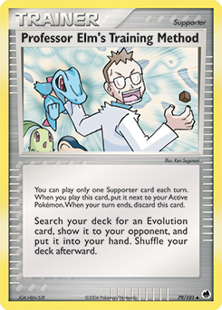 Professor Elm's Training Method, Dragon Frontiers #79, Pokémon TCG card