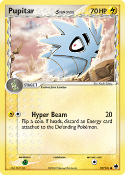 Pupitar δ, Dragon Frontiers #59, Pokémon TCG card