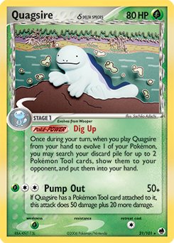 Quagsire δ, Dragon Frontiers #21, Pokémon TCG card