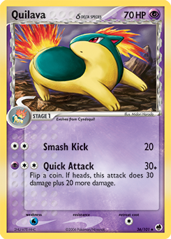 Quilava δ, Dragon Frontiers #36, Pokémon TCG card