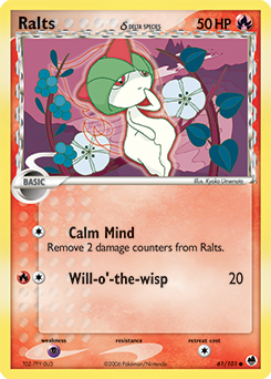 Ralts δ, Dragon Frontiers #61, Pokémon TCG card