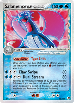 Salamence ex δ, Dragon Frontiers #98, Pokémon TCG card