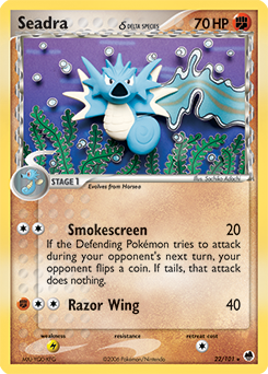 Seadra δ, Dragon Frontiers #22, Pokémon TCG card