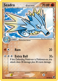Seadra δ, Dragon Frontiers #37, Pokémon TCG card