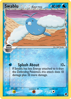 Swablu δ, Dragon Frontiers #65, Pokémon TCG card