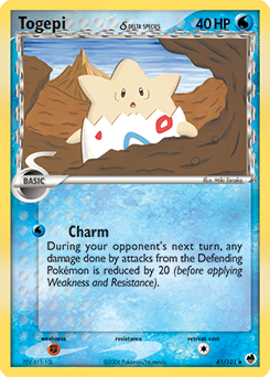 Togepi δ, Dragon Frontiers #41, Pokémon TCG card