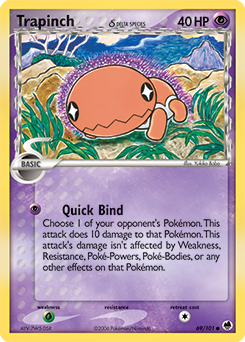 Trapinch δ, Dragon Frontiers #69, Pokémon TCG card