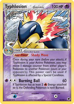 Typhlosion δ, Dragon Frontiers #12, Pokémon TCG card