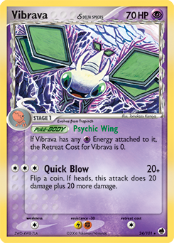 Vibrava δ, Dragon Frontiers #24, Pokémon TCG card