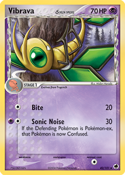 Vibrava δ, Dragon Frontiers #42, Pokémon TCG card