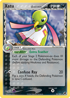 Xatu δ, Dragon Frontiers #25, Pokémon TCG card