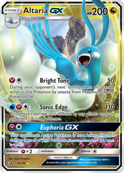 Altaria-GX, Dragon Majesty #41, Pokémon TCG card