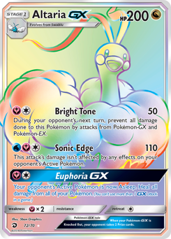Altaria-GX, Dragon Majesty #72, Pokémon TCG card