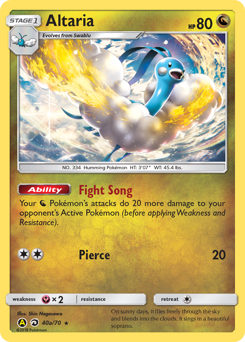 Altaria, Dragon Majesty #40a, Pokémon TCG card