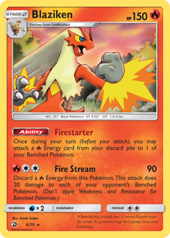 Blaziken, Dragon Majesty #6, Pokémon TCG card