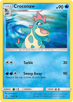 Croconaw, Dragon Majesty #23, Pokémon TCG card