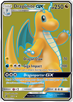 Dragonite-GX, Dragon Majesty #67, Pokémon TCG card
