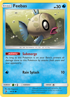 Feebas, Dragon Majesty #28, Pokémon TCG card