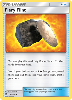 Fiery Flint, Dragon Majesty #60, Pokémon TCG card
