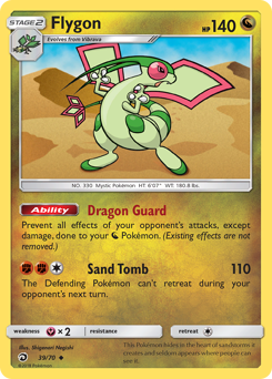 Flygon, Dragon Majesty #39, Pokémon TCG card