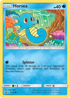 Horsea, Dragon Majesty #15, Pokémon TCG card