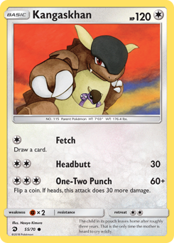 Kangaskhan, Dragon Majesty #55, Pokémon TCG card