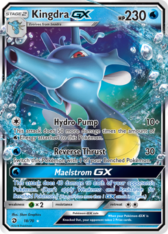 Kingdra-GX, Dragon Majesty #18, Pokémon TCG card