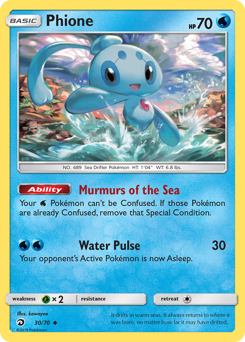 Phione, Dragon Majesty #30, Pokémon TCG card