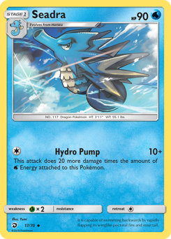 Seadra, Dragon Majesty #17, Pokémon TCG card