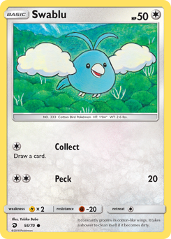 Swablu, Dragon Majesty #56, Pokémon TCG card
