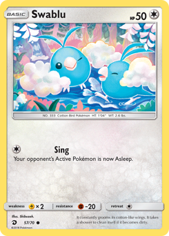 Swablu, Dragon Majesty #57, Pokémon TCG card