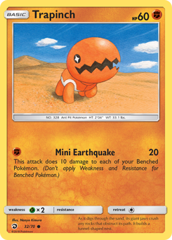 Trapinch, Dragon Majesty #32, Pokémon TCG card
