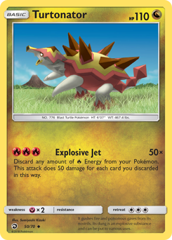 Turtonator, Dragon Majesty #50, Pokémon TCG card