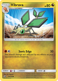 Vibrava, Dragon Majesty #38, Pokémon TCG card