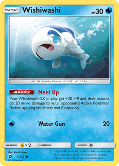 Wishiwashi, Dragon Majesty #31, Pokémon TCG card