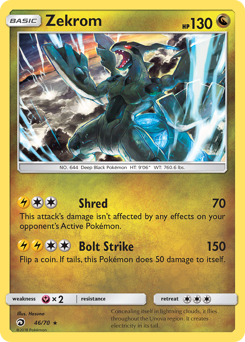 Zekrom, Dragon Majesty #46, Pokémon TCG card