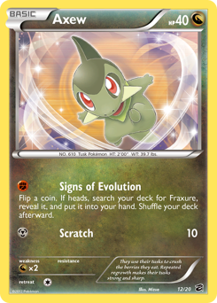 Axew, Dragon Vault #12, Pokémon TCG card